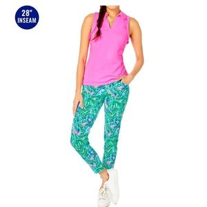 Lilly Pulitzer UPF 50+ Luxletic 28" Corso Pant Parfection golf pull on pant, PGA